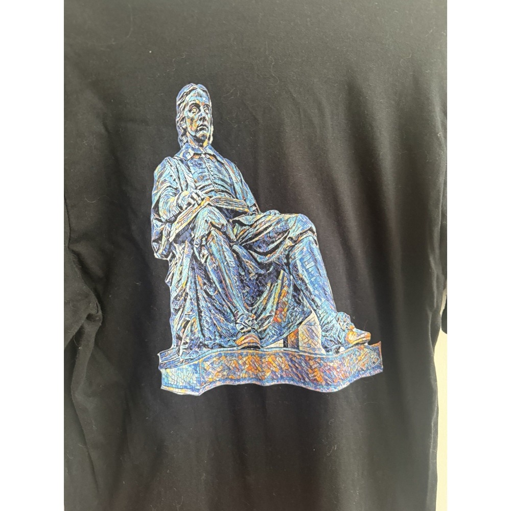 Harvard University Gildan Statue Mosaic Black Tee Womens Size Small RARE - Picture 3 of 8
